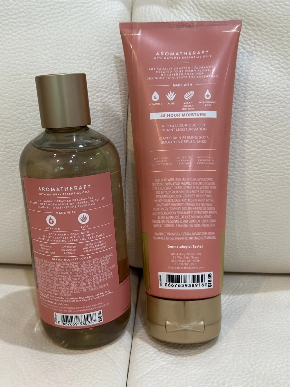 Bath and Body Works Heirloom Rose BodyWash and Cream Bundle Full Size